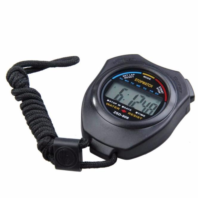 Digital Stopwatch Sports Counter Chronograph Date Timer Odometer - 2 Piece Set